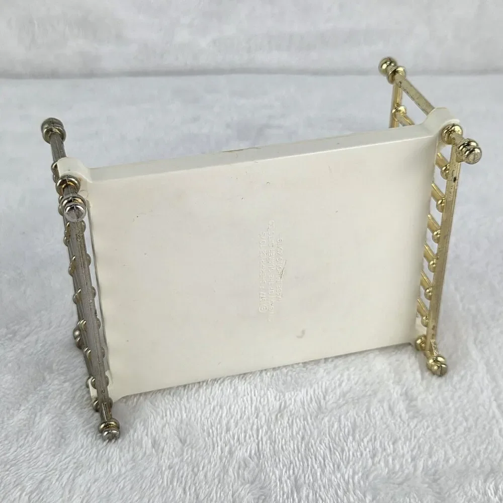 Vintage 1970s Fisher Price Dollhouse Bedroom Set Bed Dresser Bedding Mirror